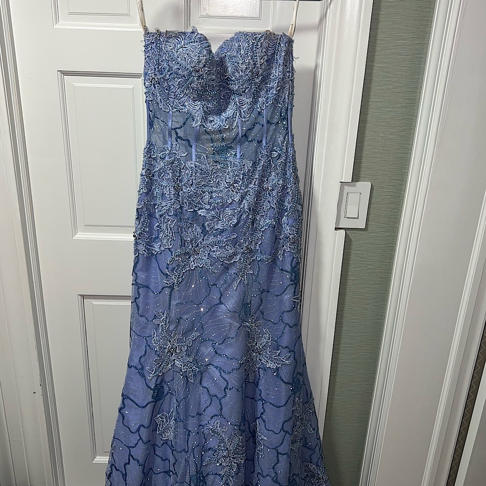 Jovani size 6 corset top strapless prom dress